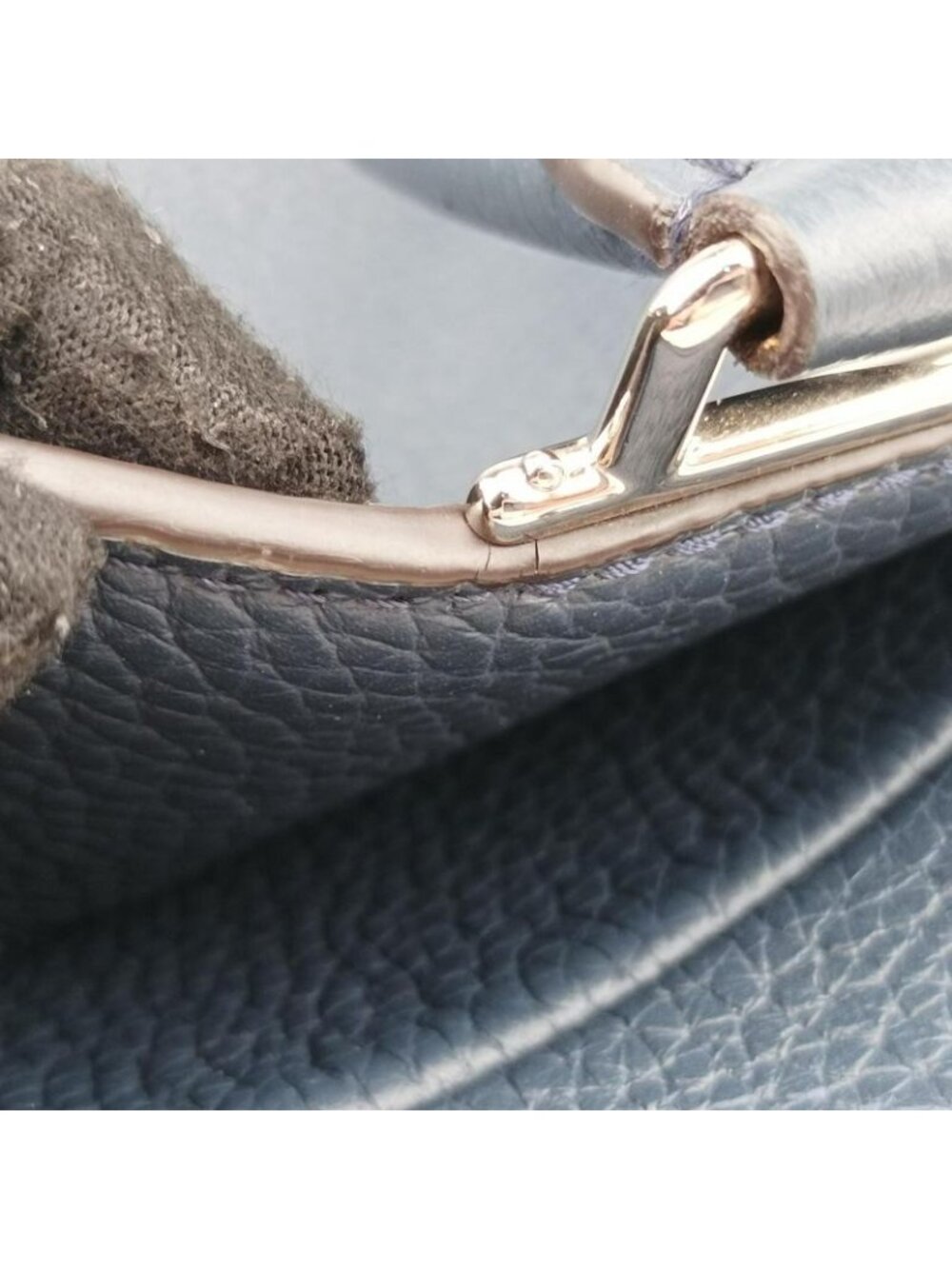 ★SOLD★ Louis Vuitton Alma Briefcase MM Navy Taurillon Leather - Picture 13 of 16